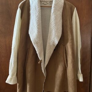 Simply Noelle Tan and Cream Teddy Jacket